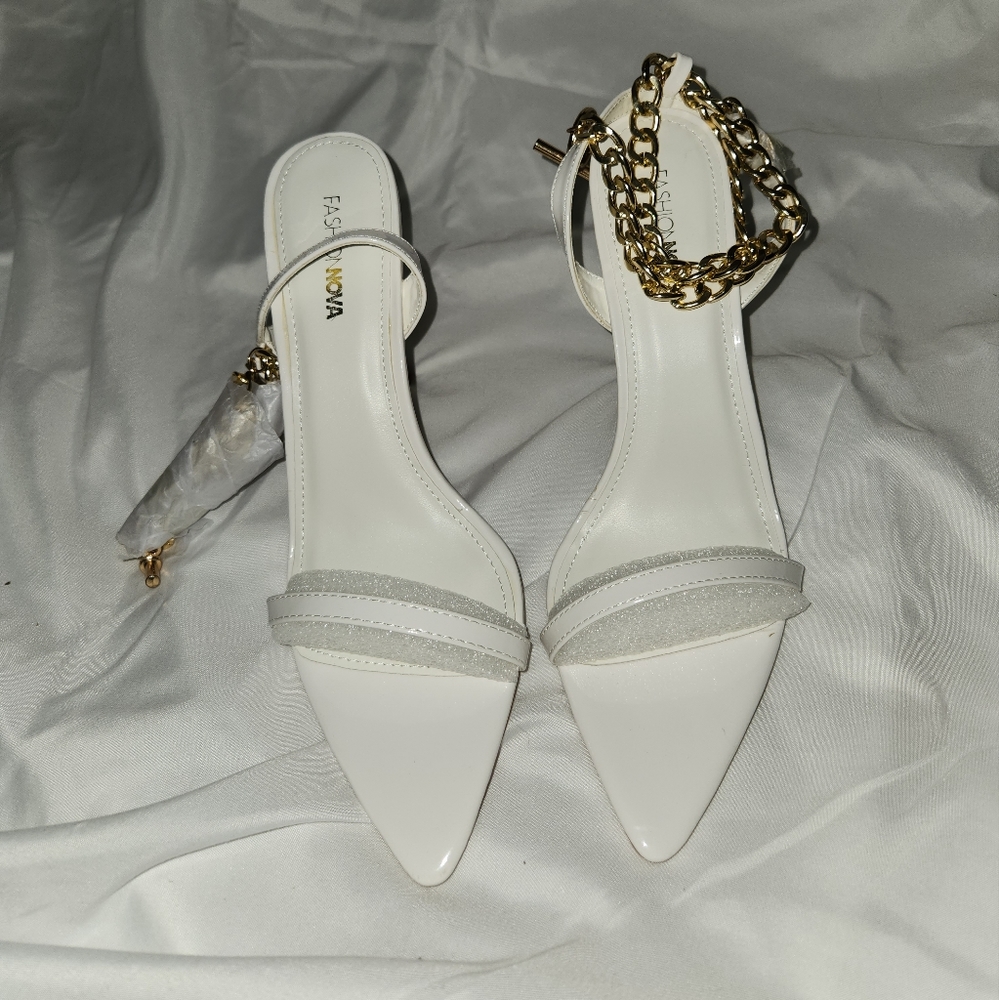 White Stiletto Heels